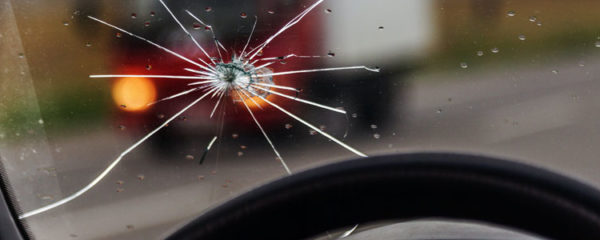 Impact sur un pare-brise